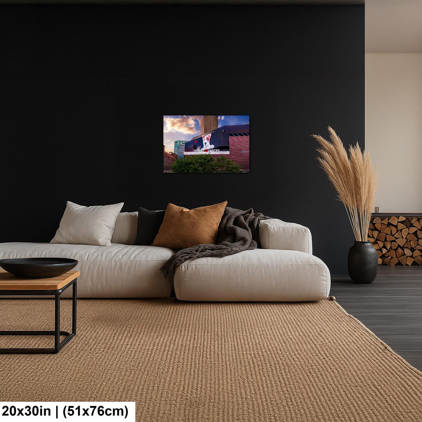 Target Center with Bullseye Dog Sign, Minneapolis Minnesota Arena Wall Art, Timberwolves Lynx Venue Photography Print