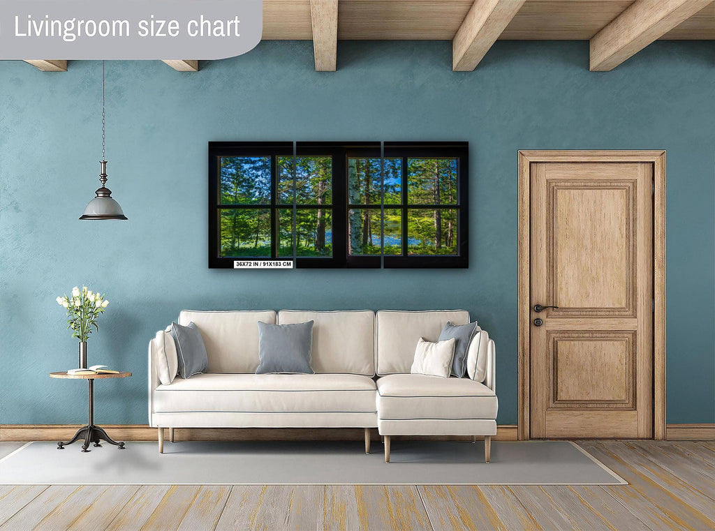 Living room with a beige sectional sofa, TV, and wooden door.