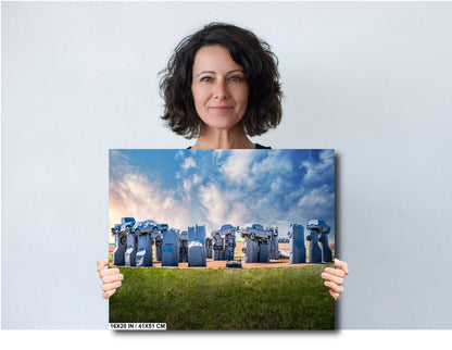 Nebraska’s Carhenge: Unique Automotive Tribute to Stonehenge Alliance Nebraska Wall Art Print Photography  Metal/Acrylic/Aluminum/Canvas