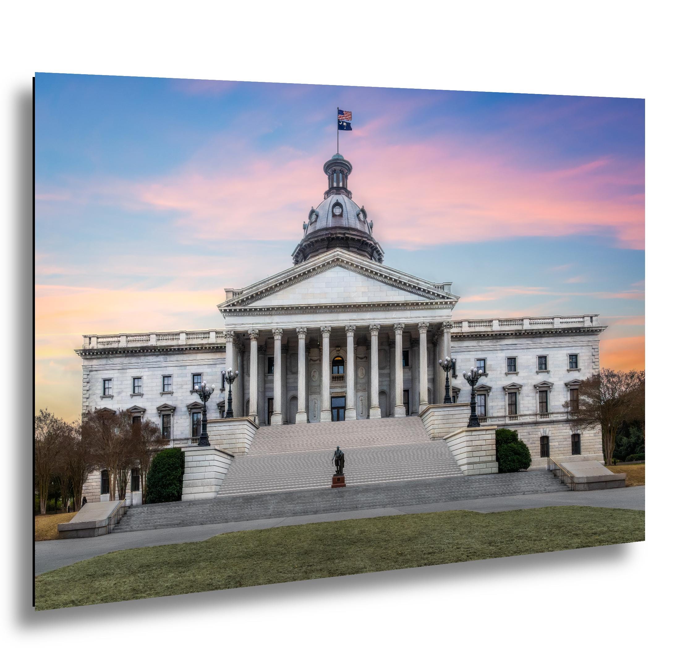 South Carolina State House at Sunset Photography Print, Columbia SC Capitol Building, Government Architecture Wall Art