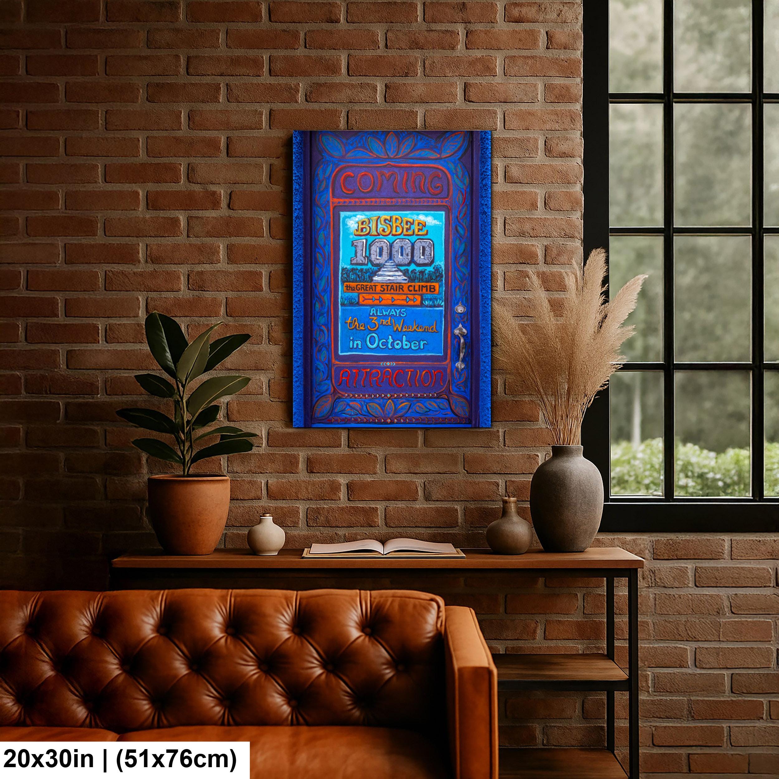 Bisbee Arizona Door Mural Colorful Stair Climb Photography Wall Art