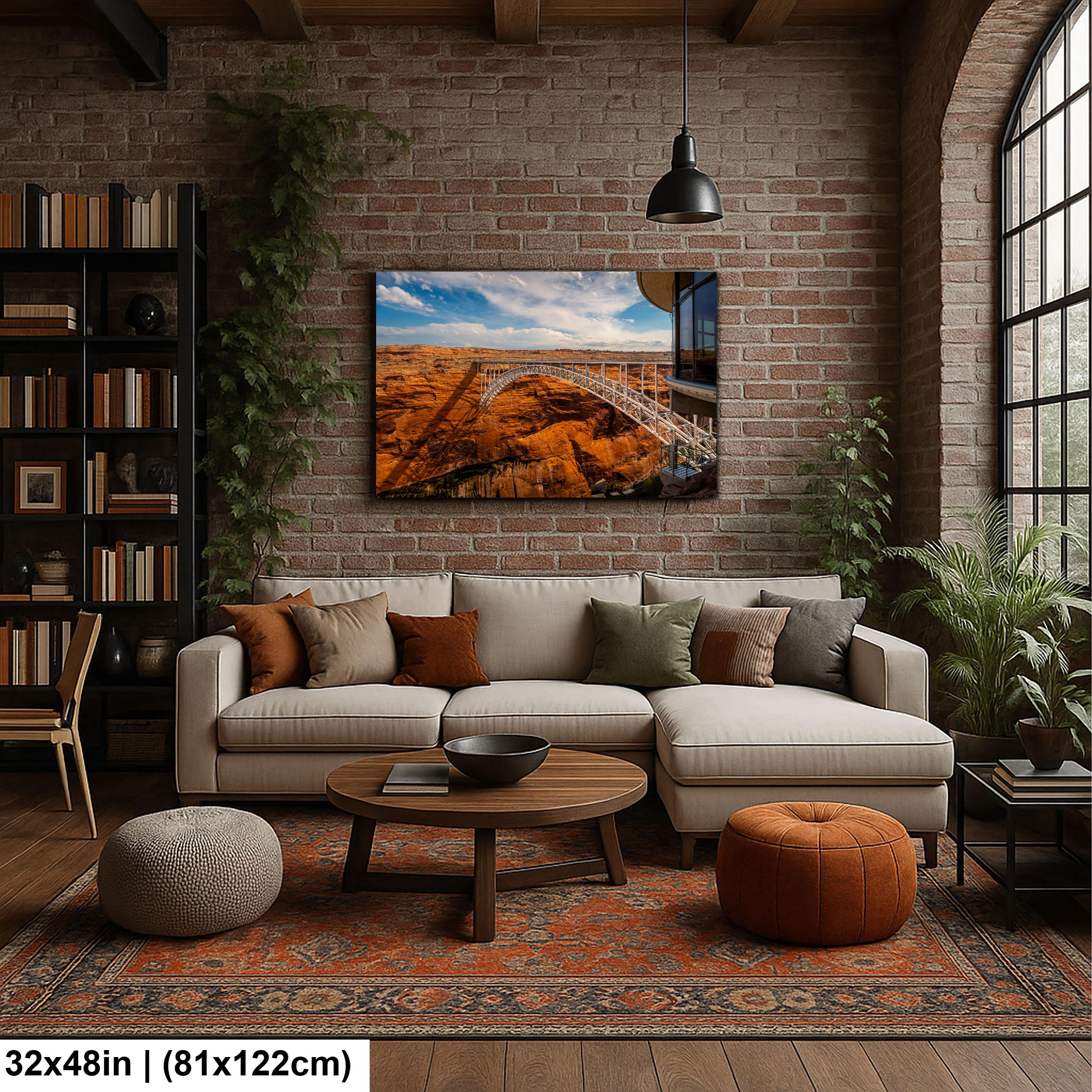 Glen Canyon Dam Bridge Over Colorado River Page Arizona Photography Print, Southwest Wall Art