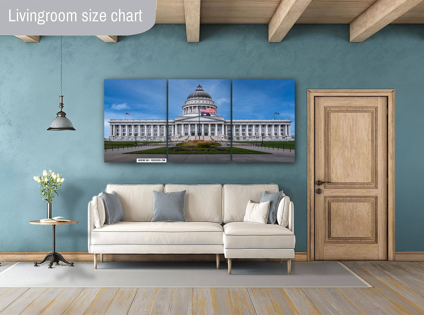 Beehive Capital Majesty: Utah State Capitol Wall Art Salt Lake City Landscape Photography Metal Acrylic Canvas Print