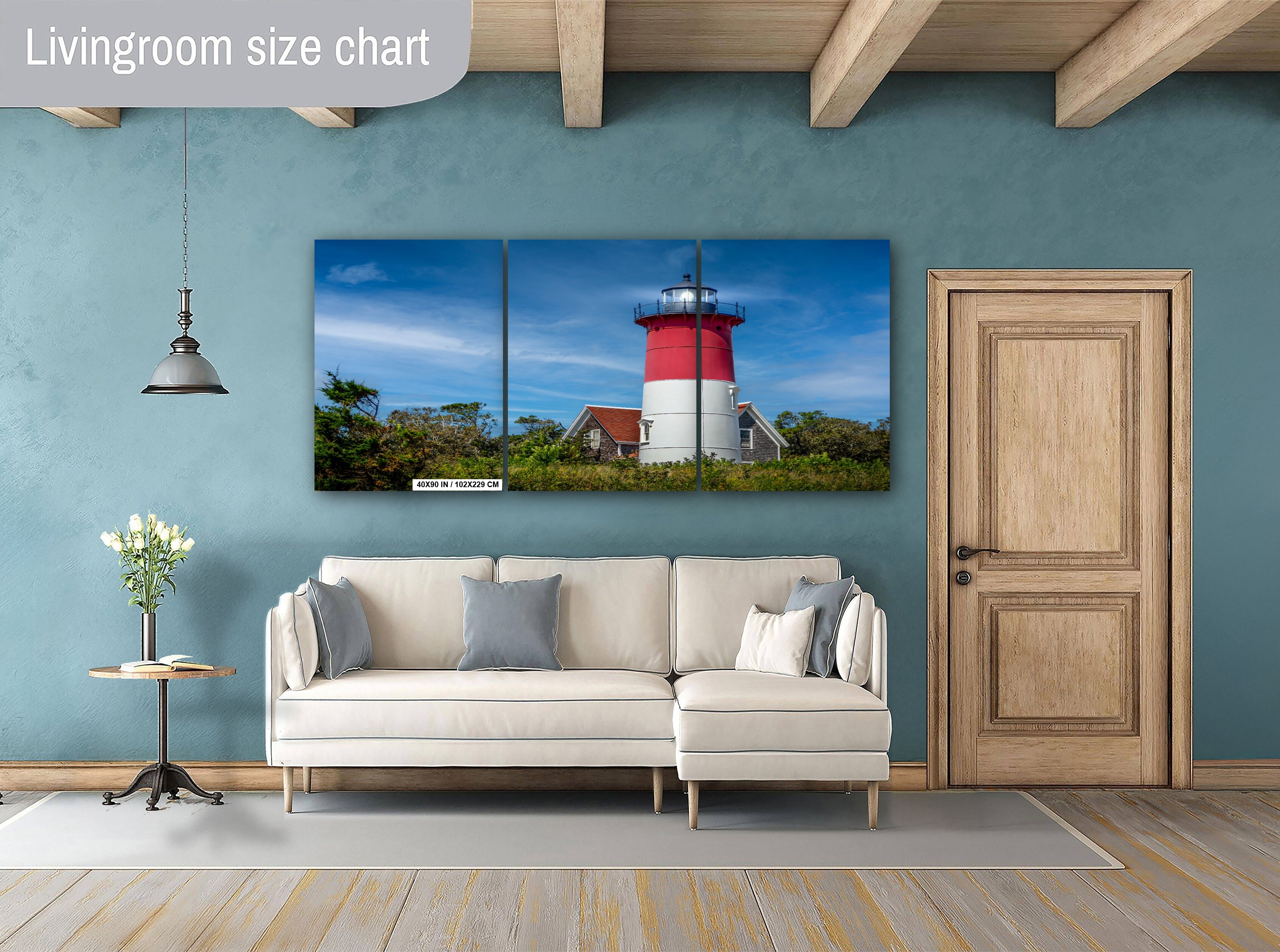 Nauset Lighthouse Print: Cape Cod Nautical Wall Art