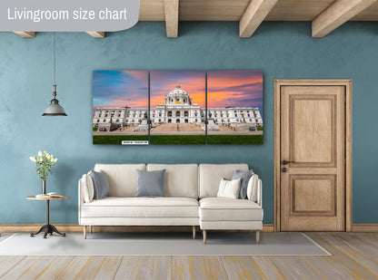 Capitol Grandeur: Minnesota State Capitol Wall Art Metal Canvas Print History Museum St. Paul Landscape Photography