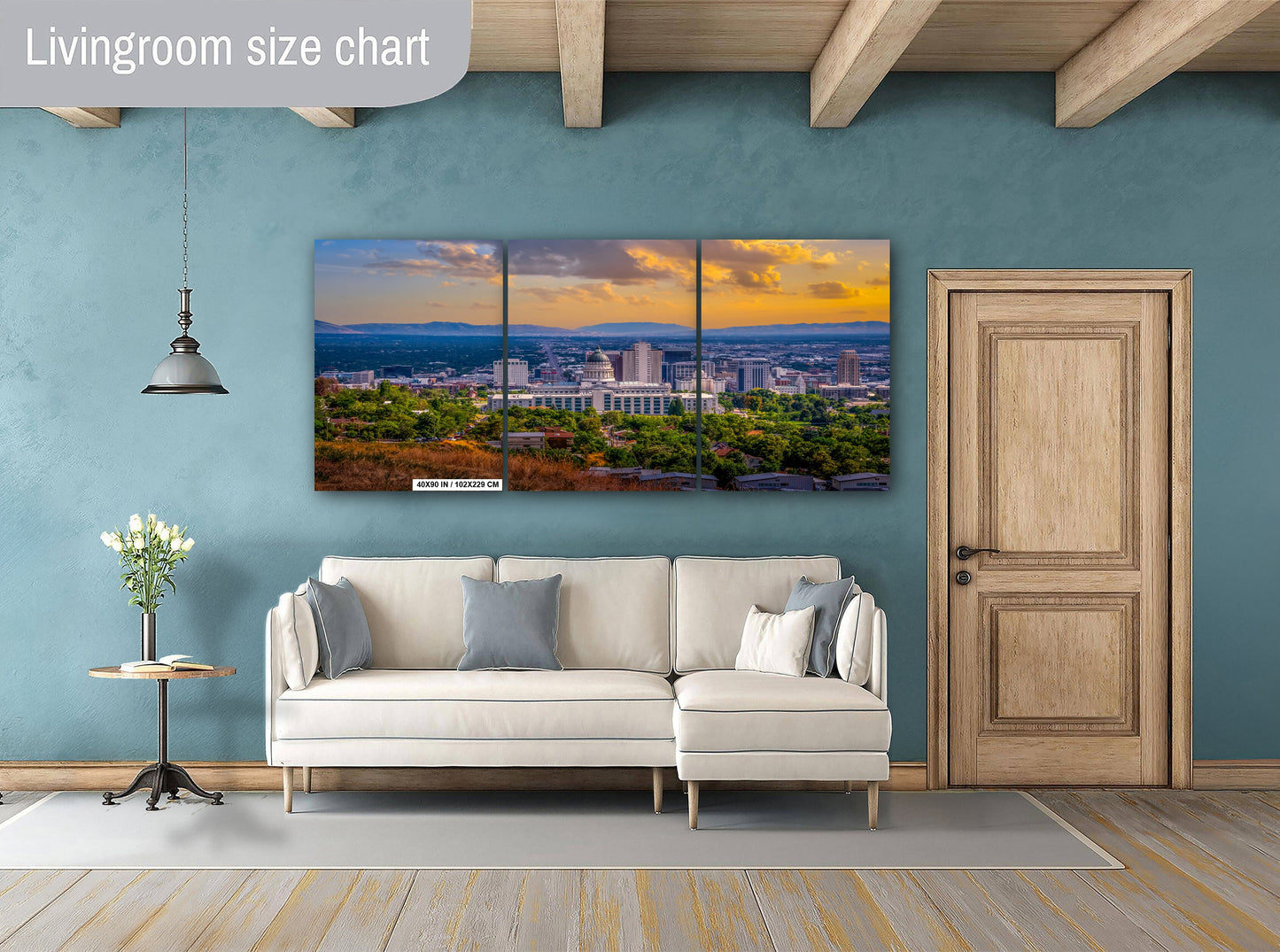 Cityscape Chronicles: Salt Lake Downtown in Utah Wall Art Photography Salt Lake City Metal Aluminum Print