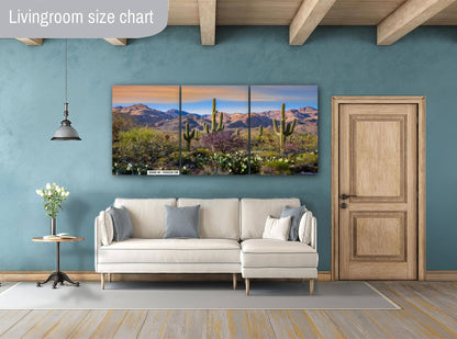 Desert Splendor: Saguaro Cactus Acrylic Metal Wall Art American Southwest Landscape Desert Photography