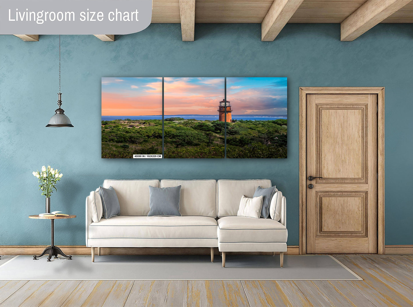 Gay Head Light Print - Martha's Vineyard Art | Nautical Wall Decor Canvas