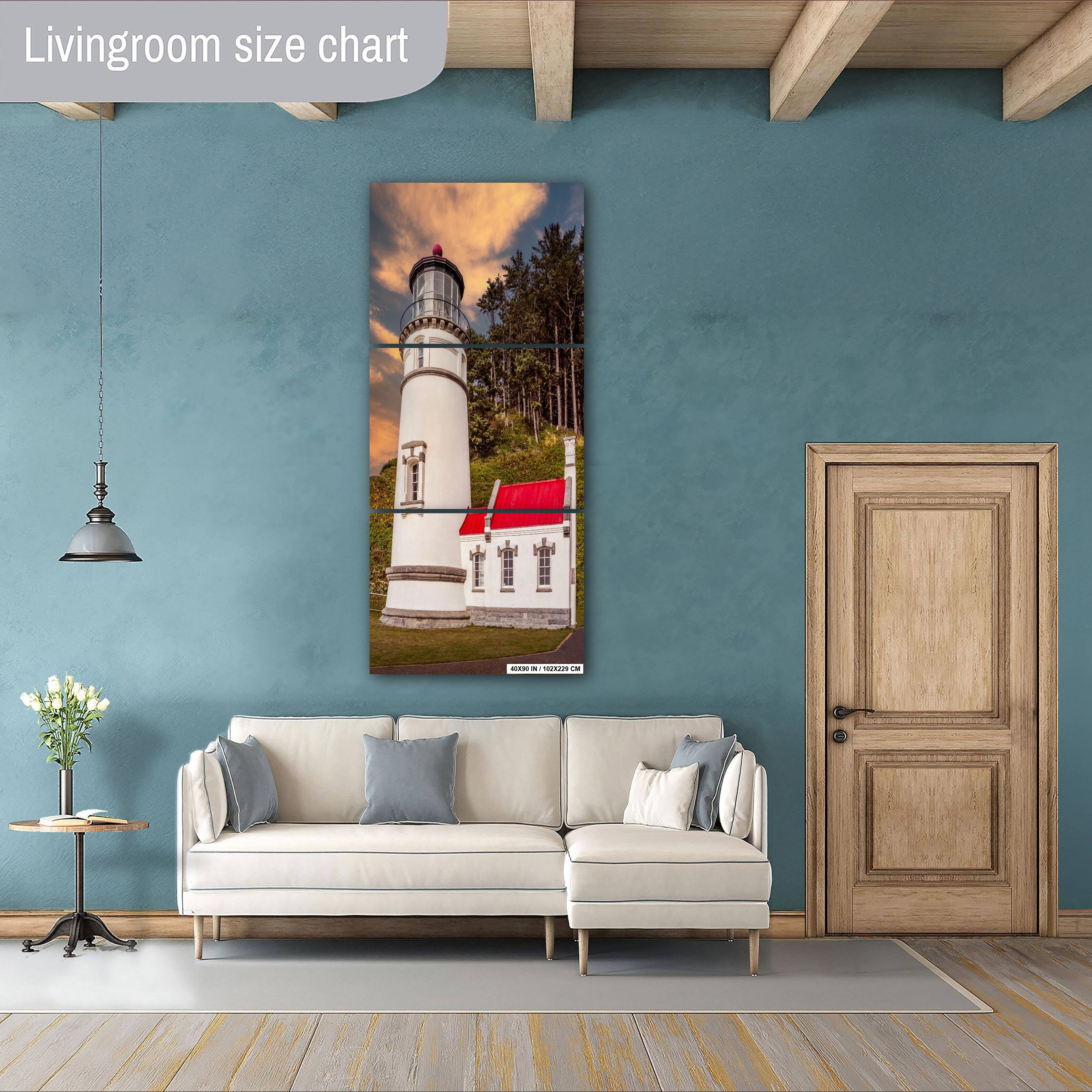 Heceta Head Lighthouse Art Print: Oregon Coast Nautical Wall Decor
