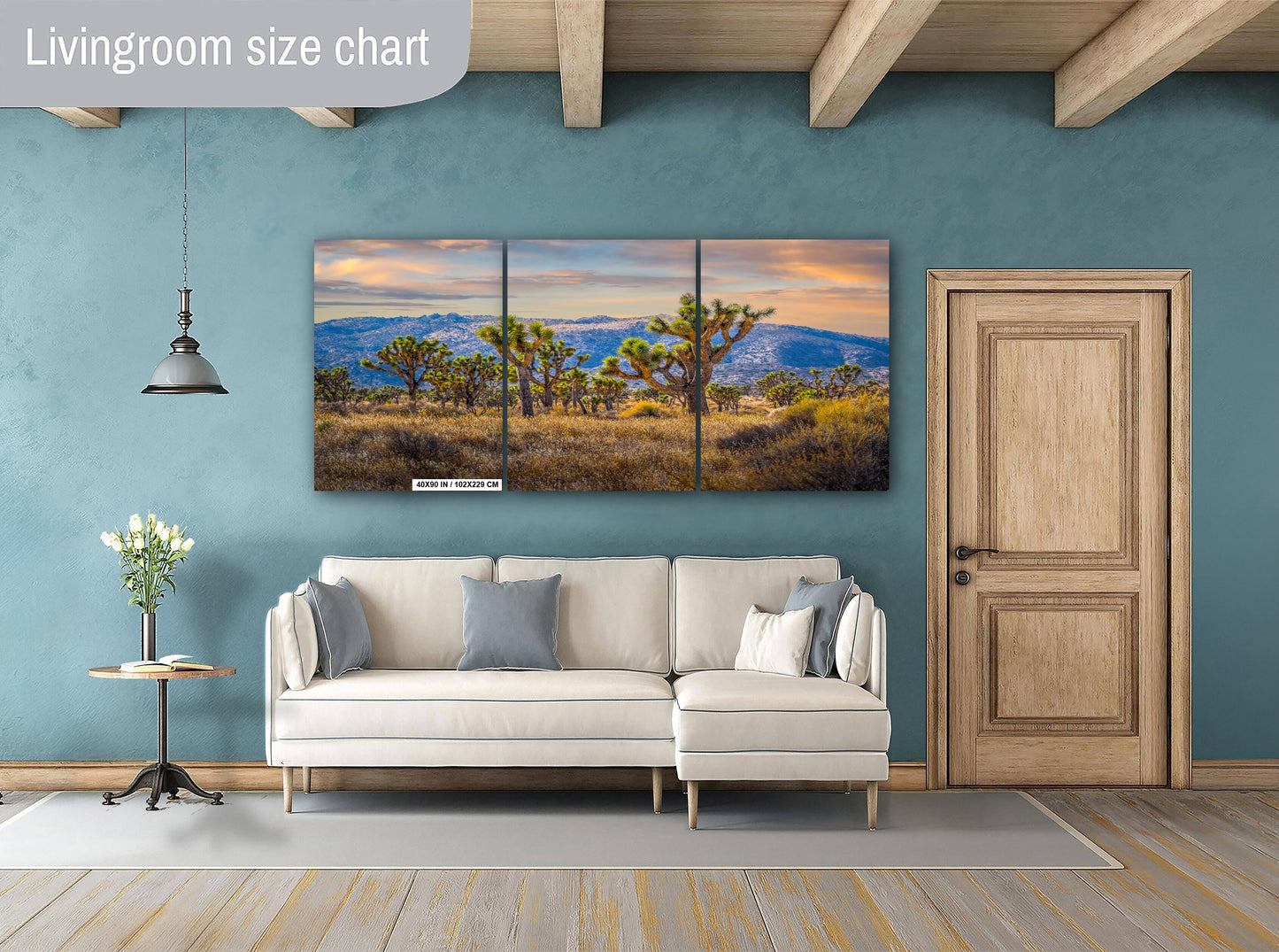 Joshua Tree Wall Art - California Desert Landscape Canvas Print | Rugged Rock Decor