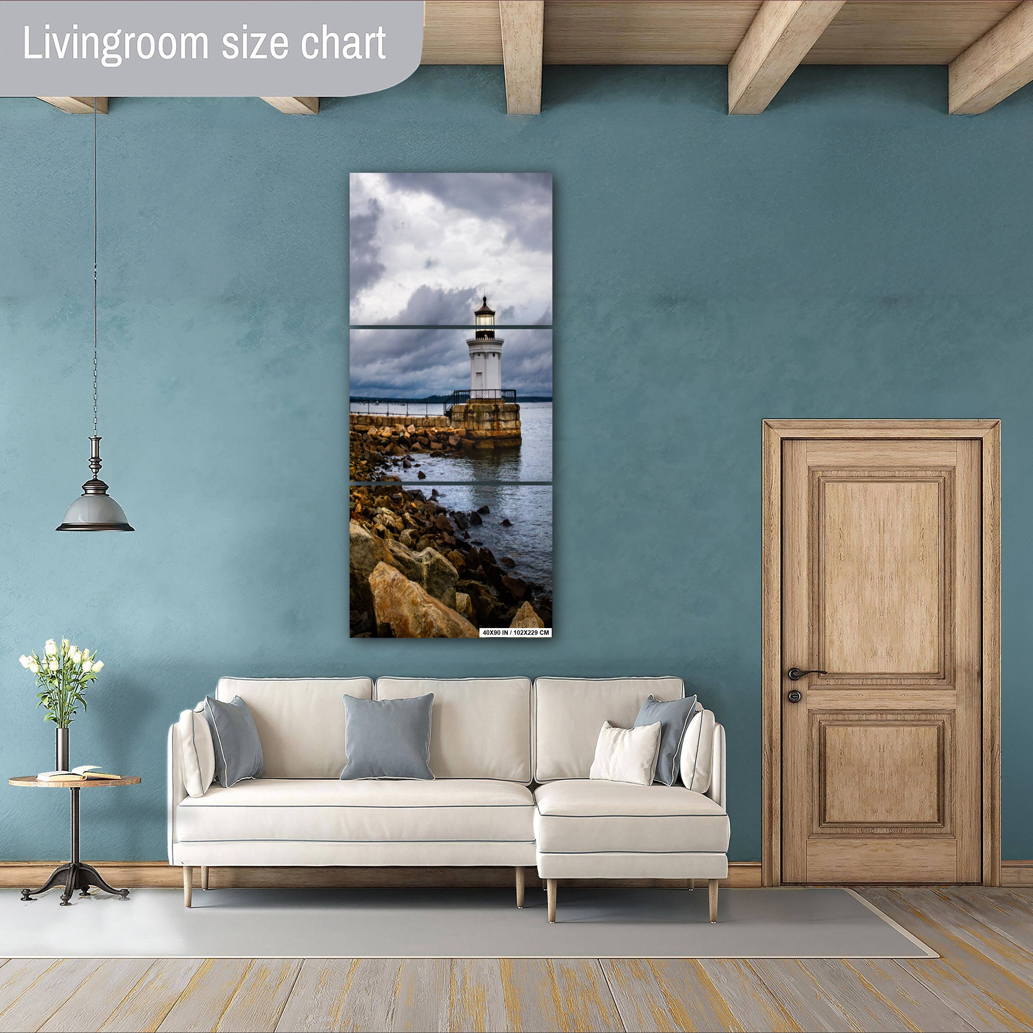 Bug Light Park, Portland Maine Lighthouse - Black and White Nautical Seascape Print