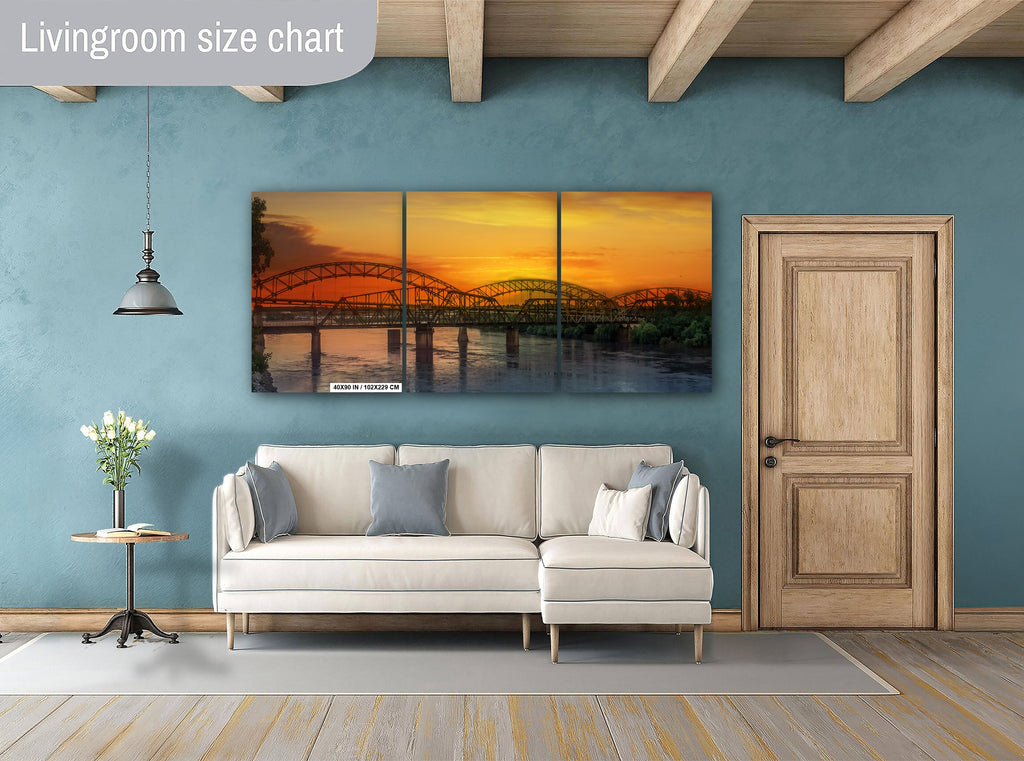 Buck O'Neil Bridge: Kansas City Sunset Photography Wall Art