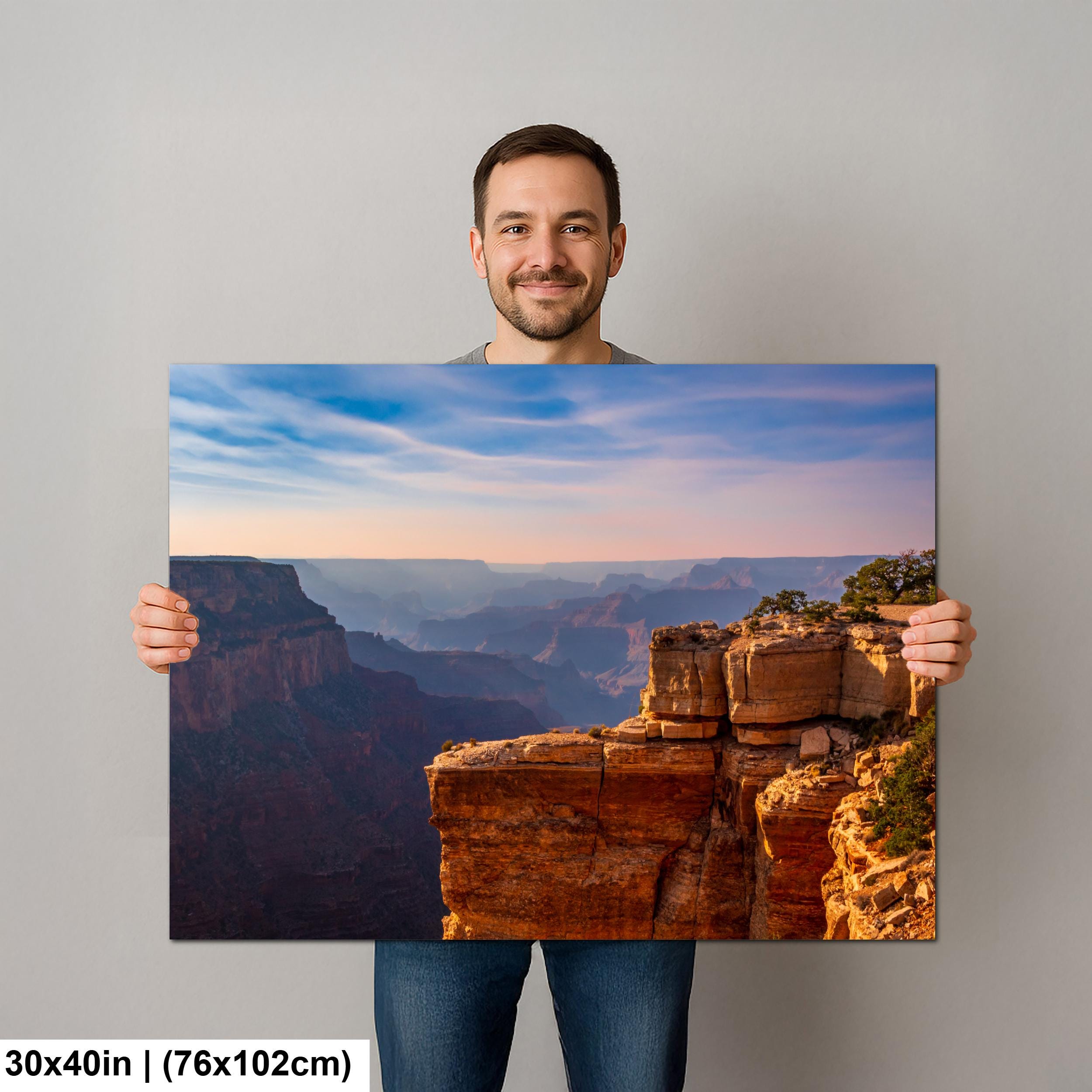 Grand Canyon Sunset Photography Wall Art, North Rim Canyon Overlook