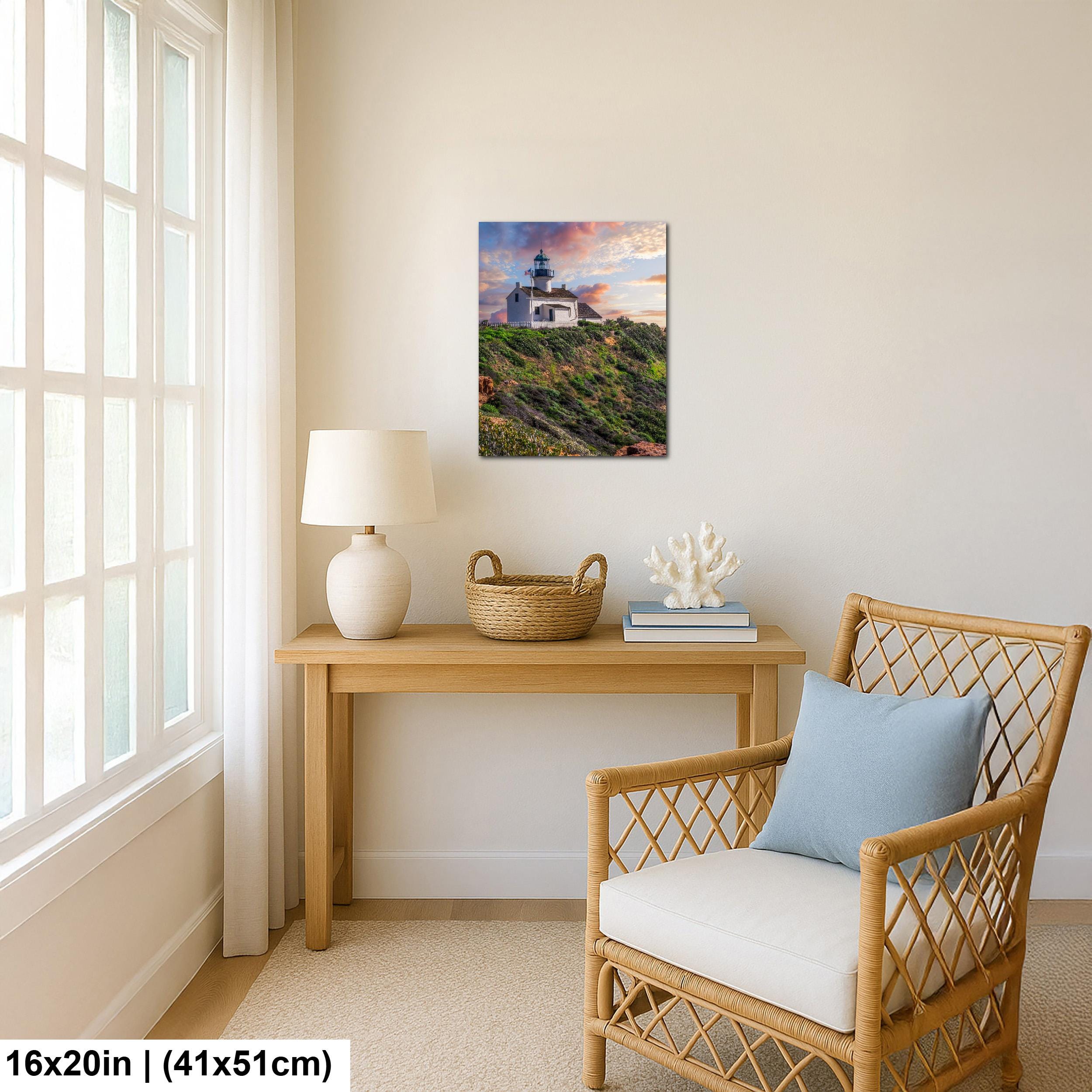 Beacon at Sunset: Point Loma Lighthouse San Diego California Photo Wall Art