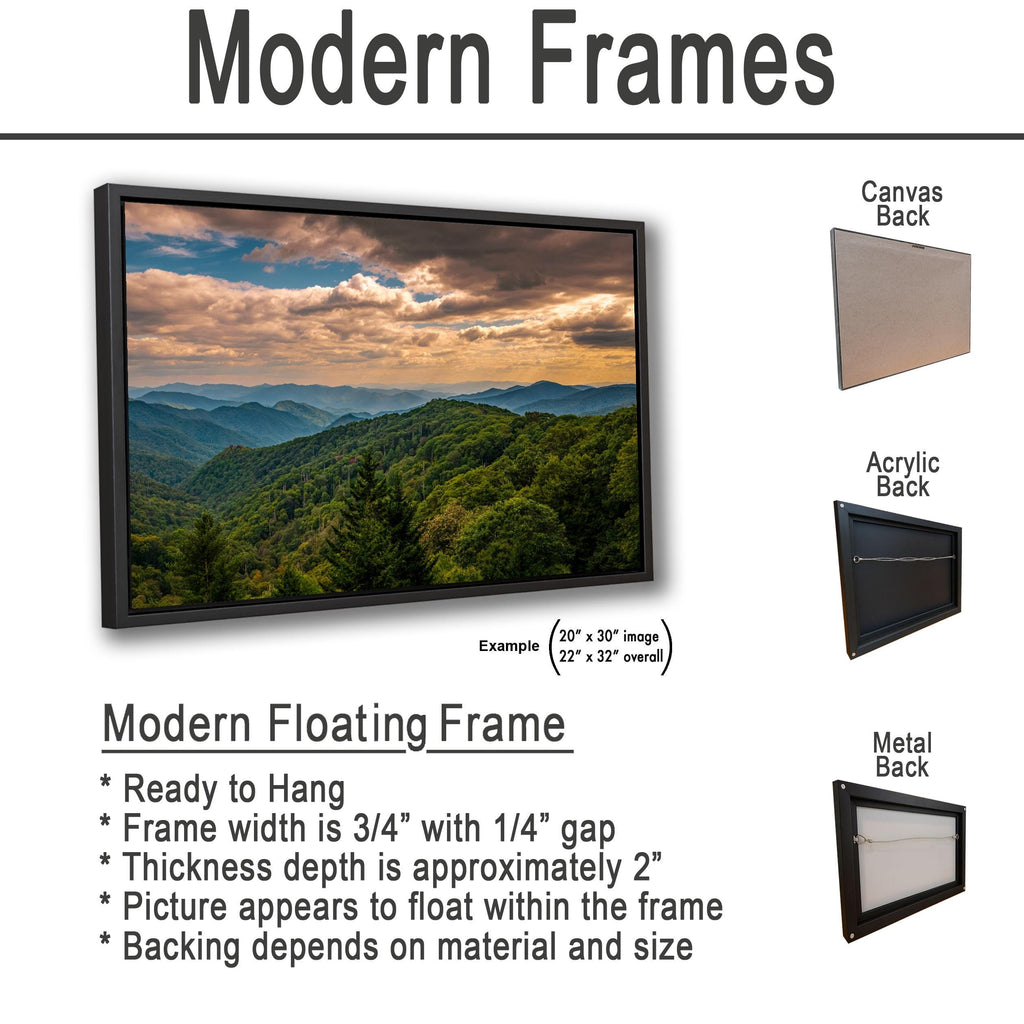 Distant Highlands: Great Smoky Mountains Tennessee Landscape Photo Wall Art