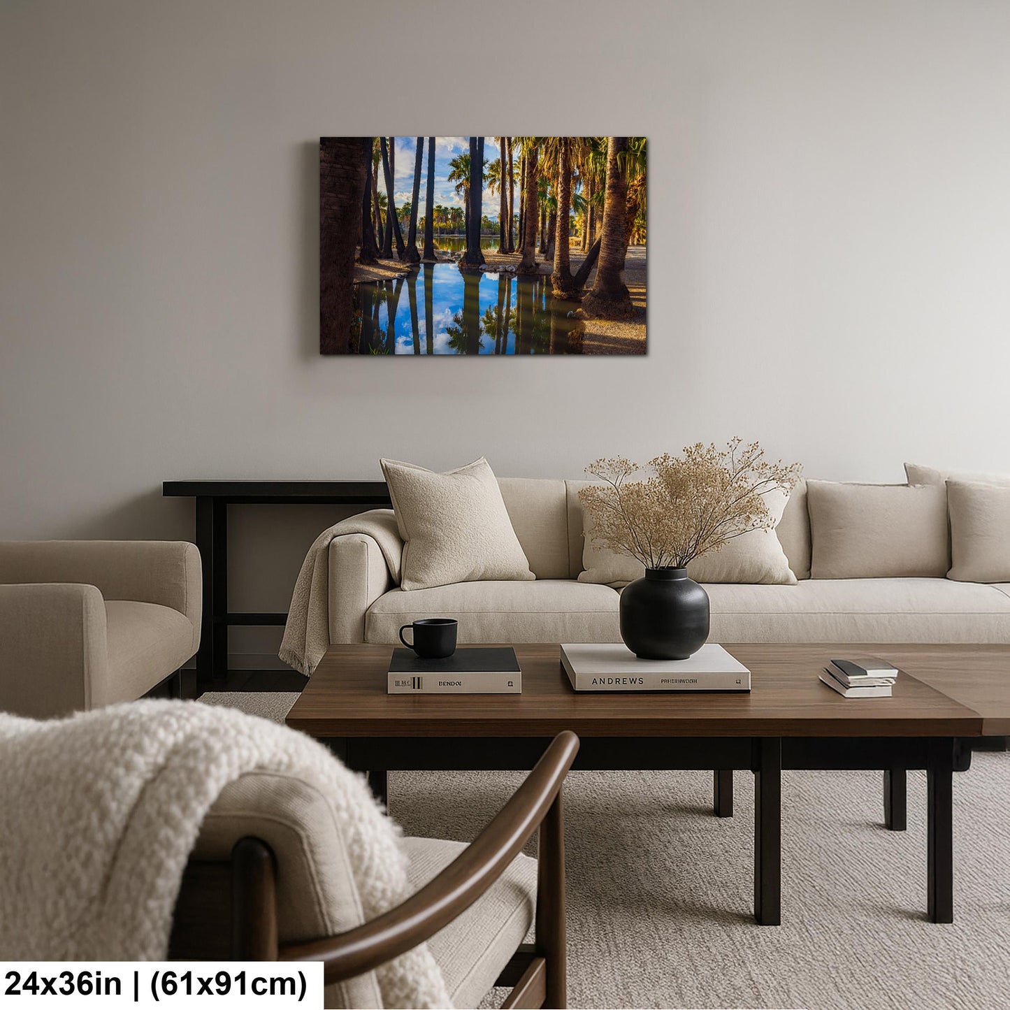 Agua Caliente Park Palm Tree Oasis Reflections - Tucson Arizona Photography Print