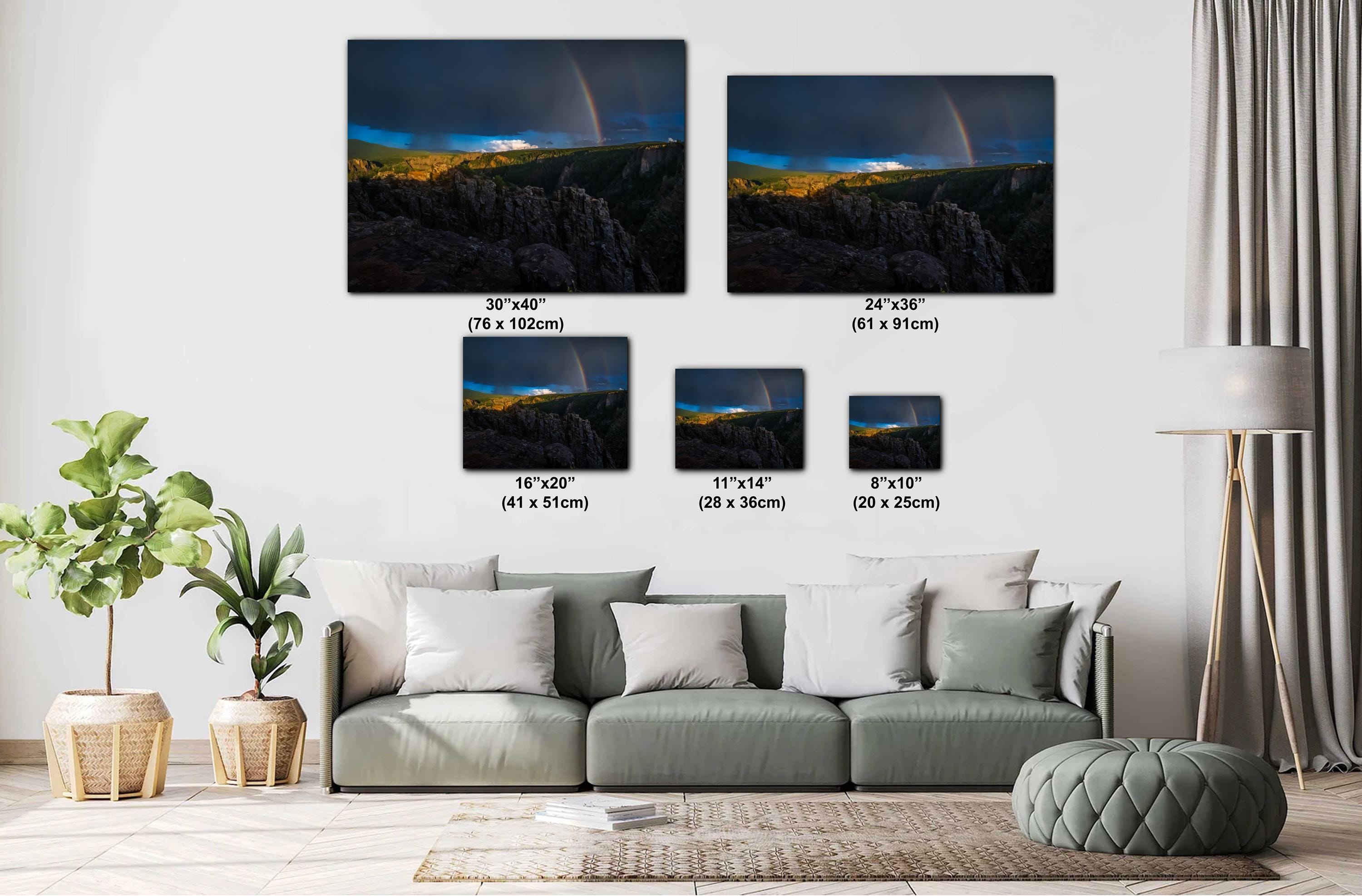 Black Canyon Rainbow Photography Print: Colorado Landscape Wall Art