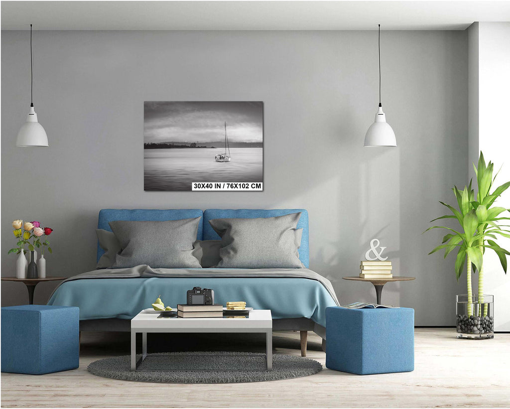 Seattle Sailboat Print: Shilshole Bay Marina, Puget Sound Coastal Decor