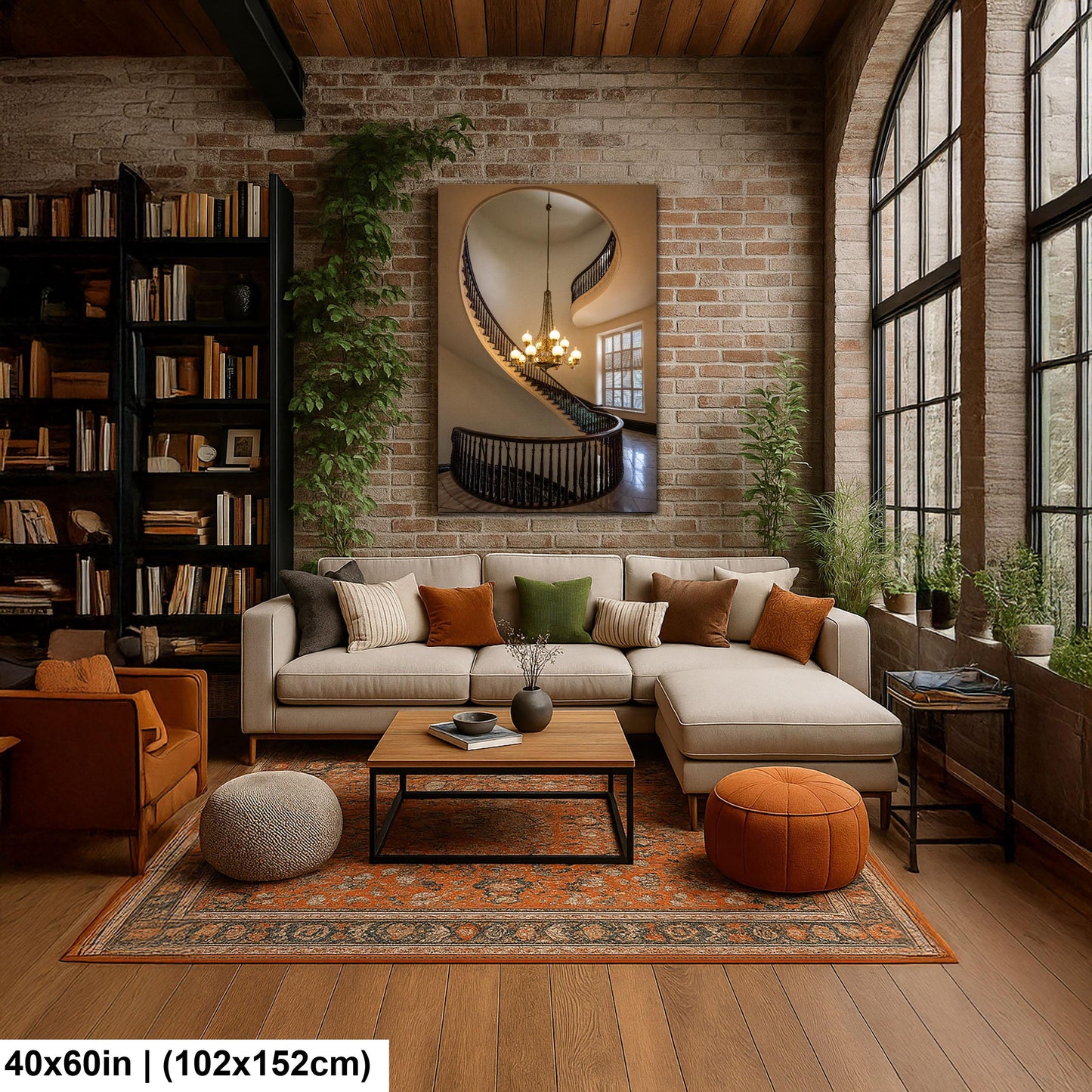 Spiral Staircase and Chandelier, Alabama State Capitol Wall Art
