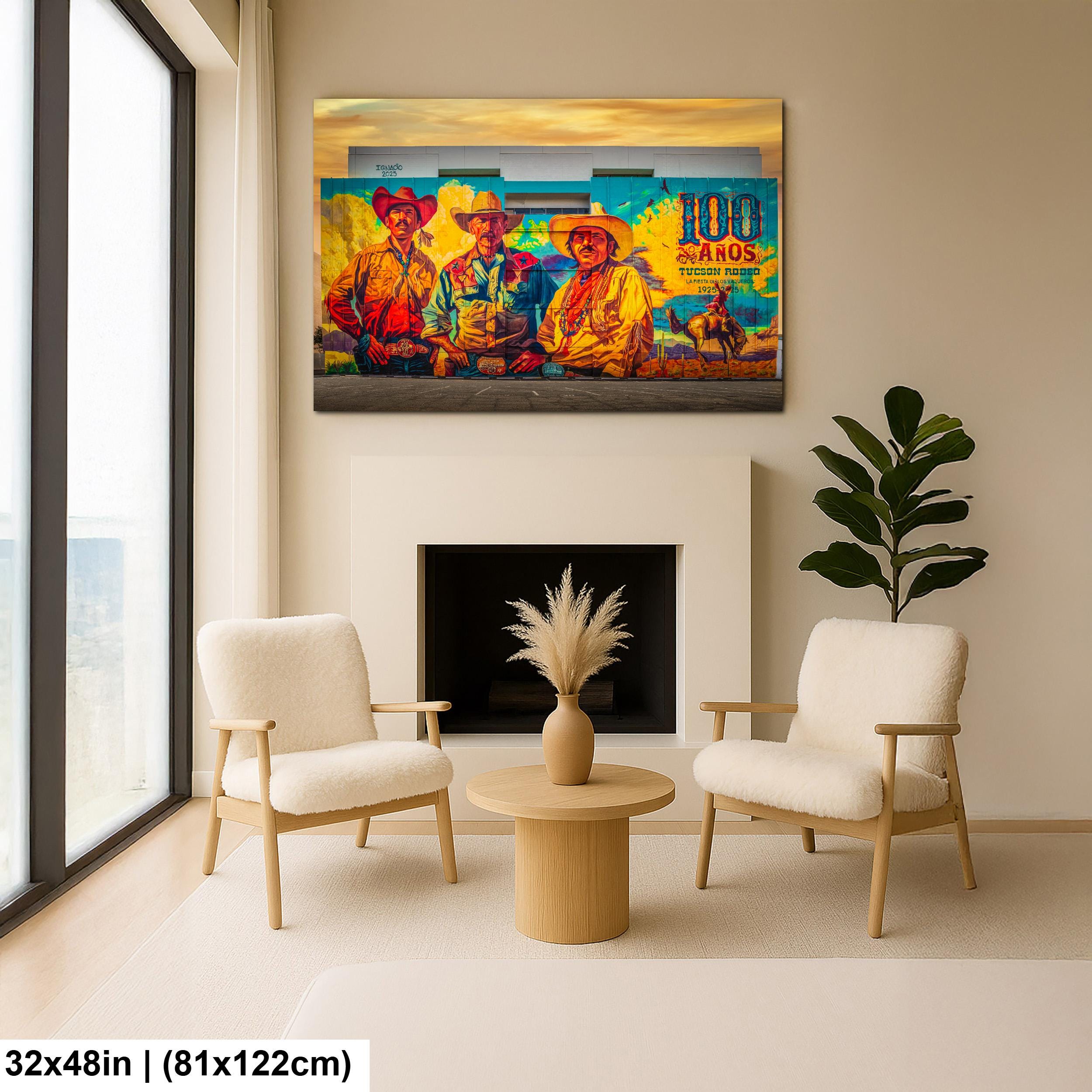Tucson Mural - Tucson Rodeo Centennial Mural, Photography Print Wall Art