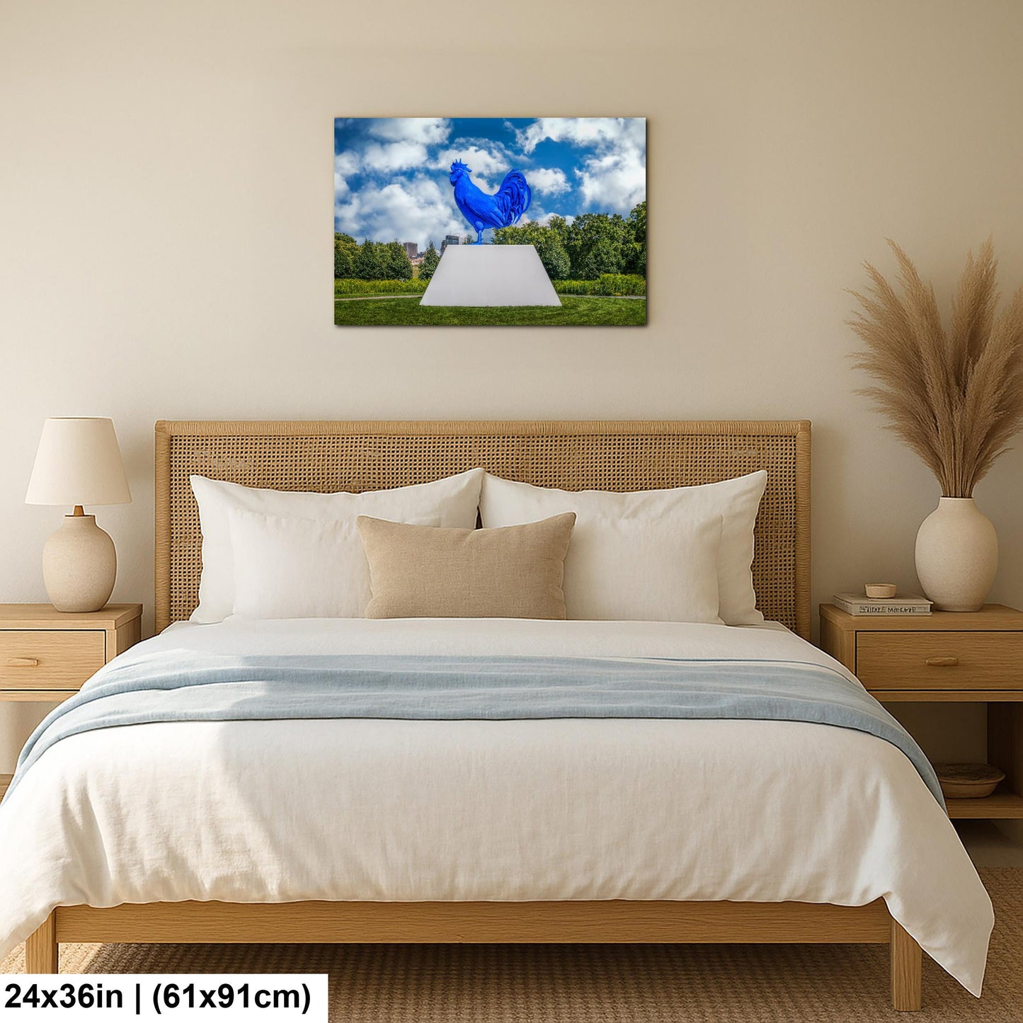 Blue Rooster Sculpture Minneapolis Sculpture Garden Minnesota Photography Print Wall Art Home Decor