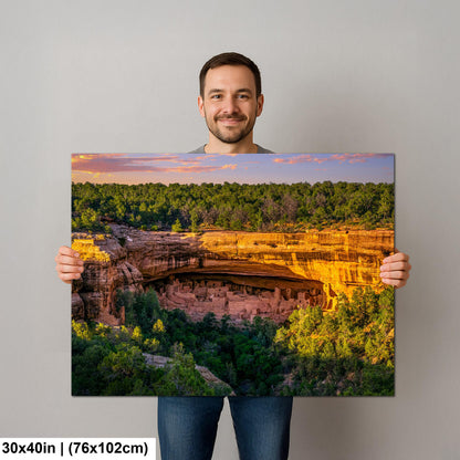 Cliff Palace Sunset at Mesa Verde National Park, Cortez Colorado Photography Print