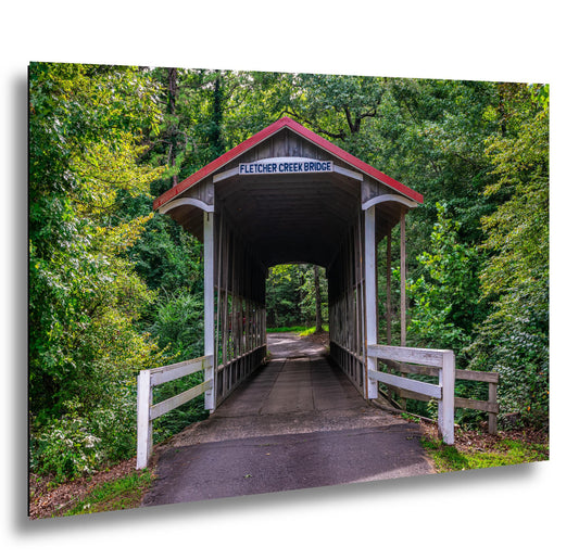 Fletcher Creek Bridge Covered Bridge - Little Rock Arkansas Photography Print