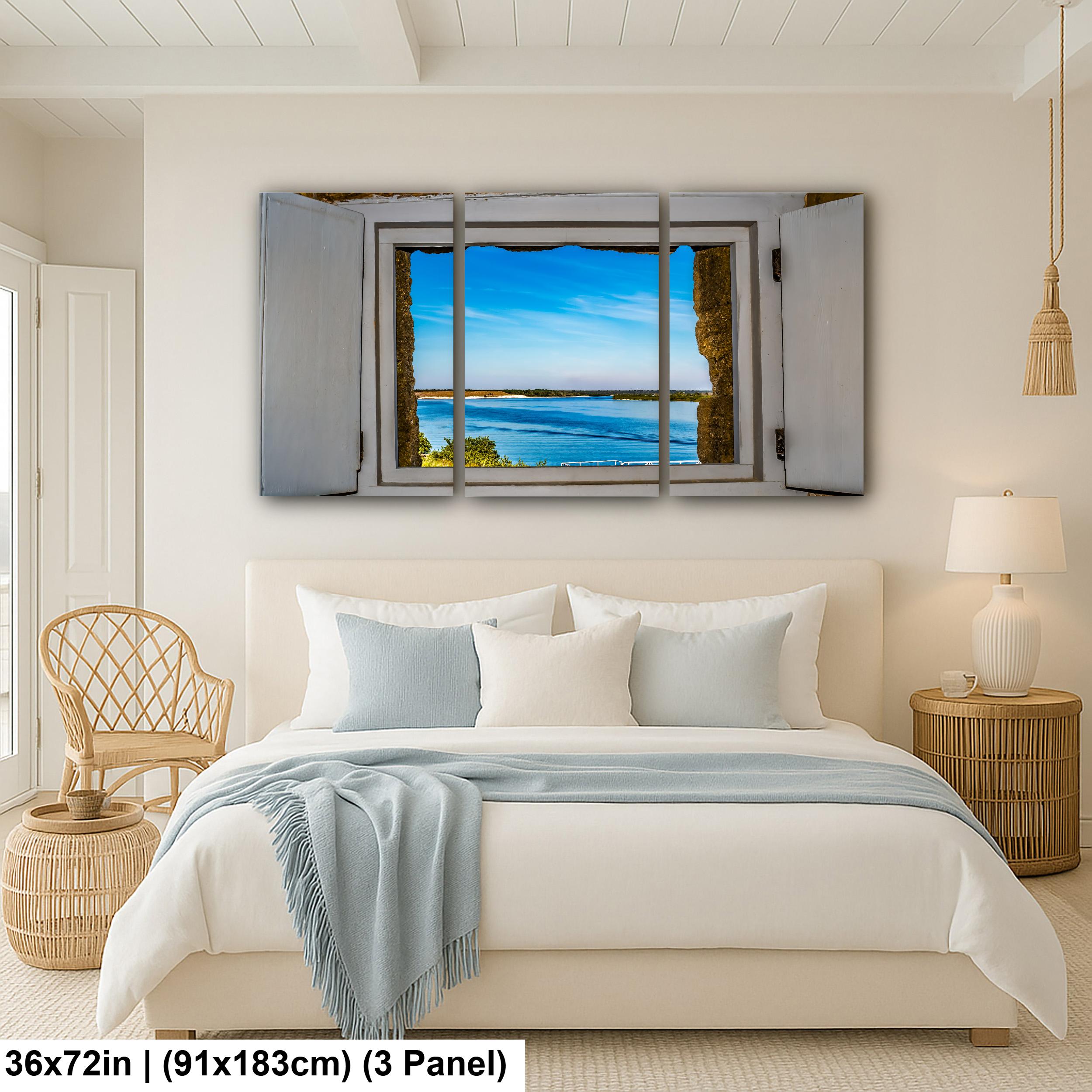 Matanzas River Through Historic Window Photography Print, St. Augustine Florida, Coastal Wall Art Decor