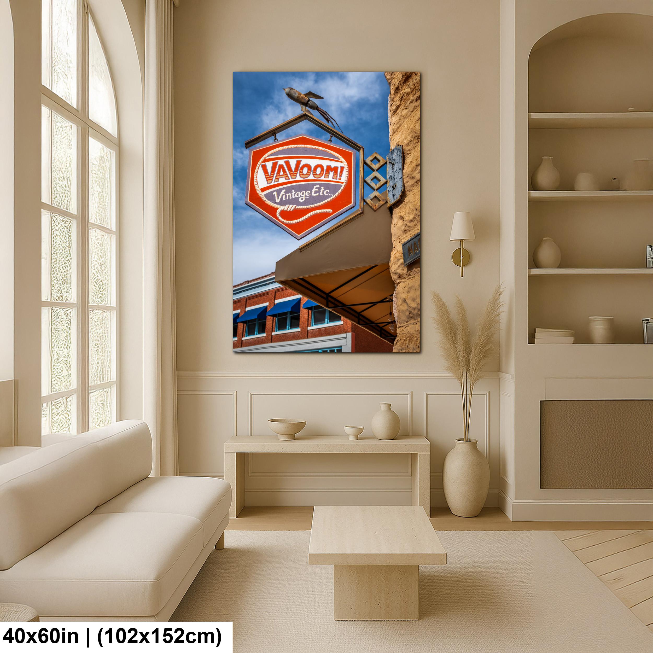 Bisbee VaVoom Vintage Sign Retro Storefront Arizona Photography Wall Art