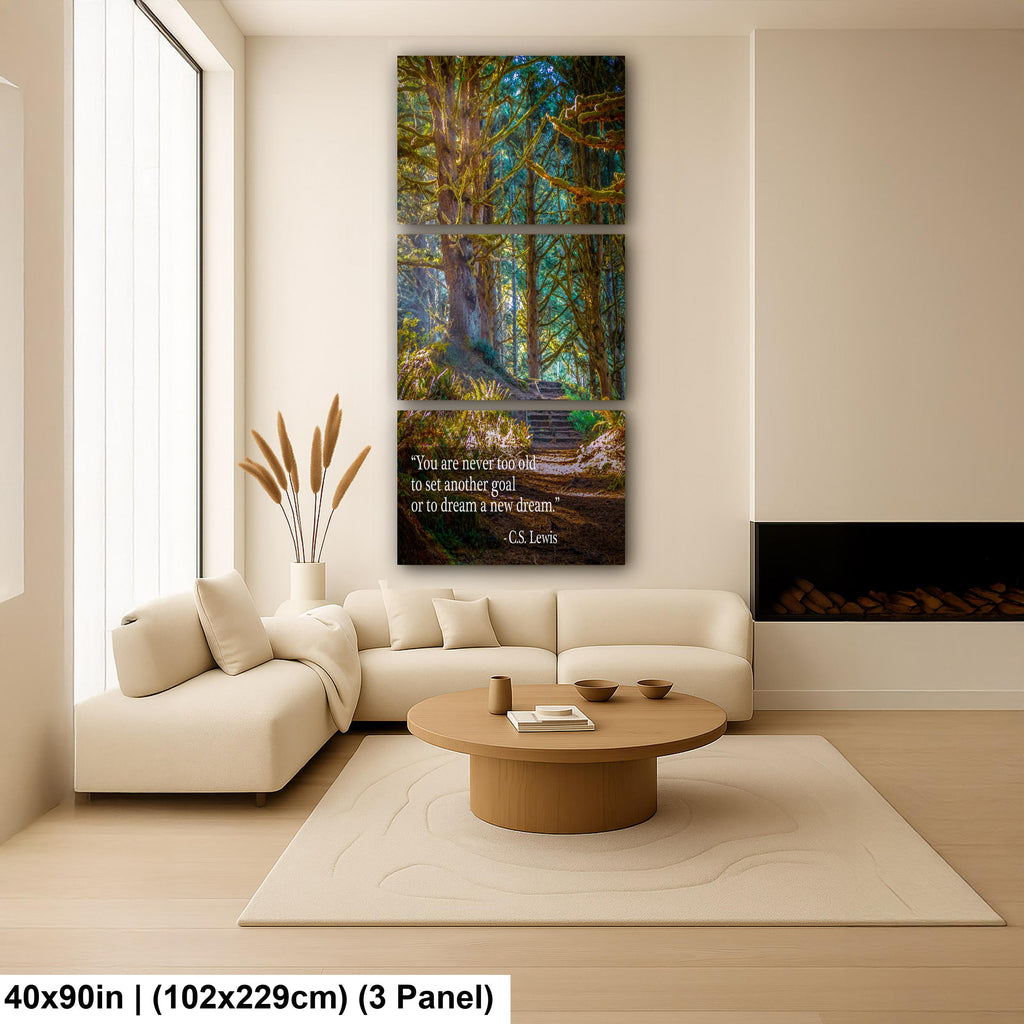 C.S. Lewis Wall Art – Inspirational Quote Print | Forest Path Photography Decor
