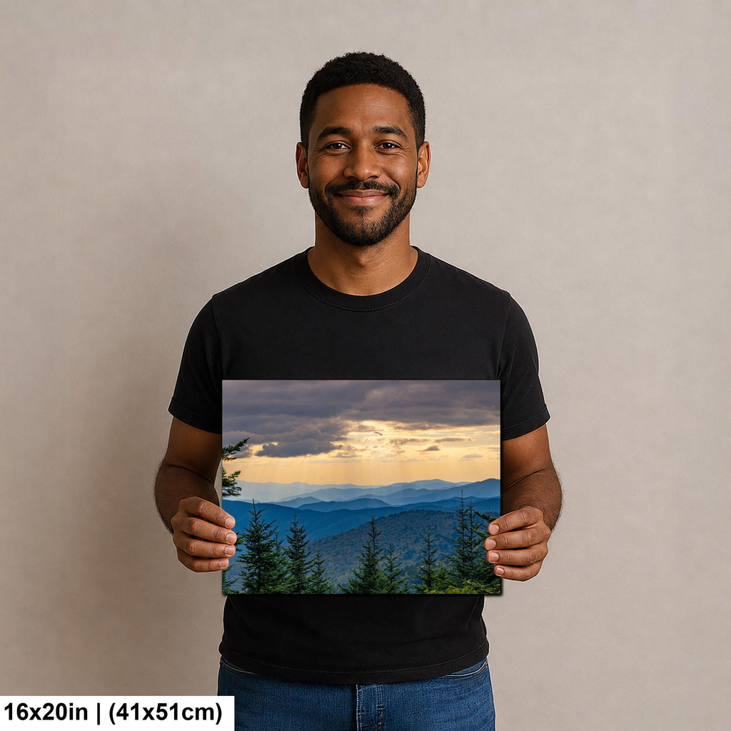 Smoky Horizon: Mountain View Great Smoky Mountains Tennessee Photo Wall Art