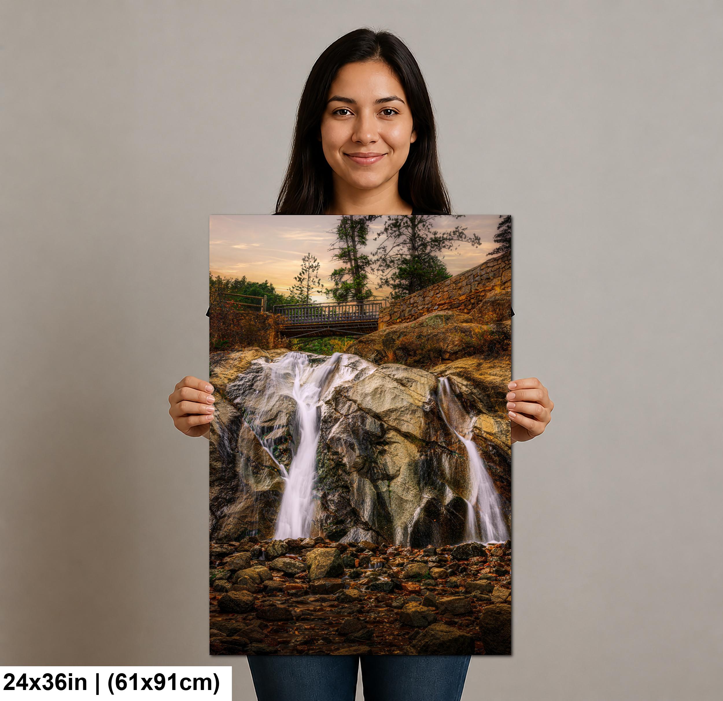 Helen Hunt Falls Evening Photography Print, North Cheyenne Canyon Colorado Springs, Rocky Mountains Waterfall Wall Art