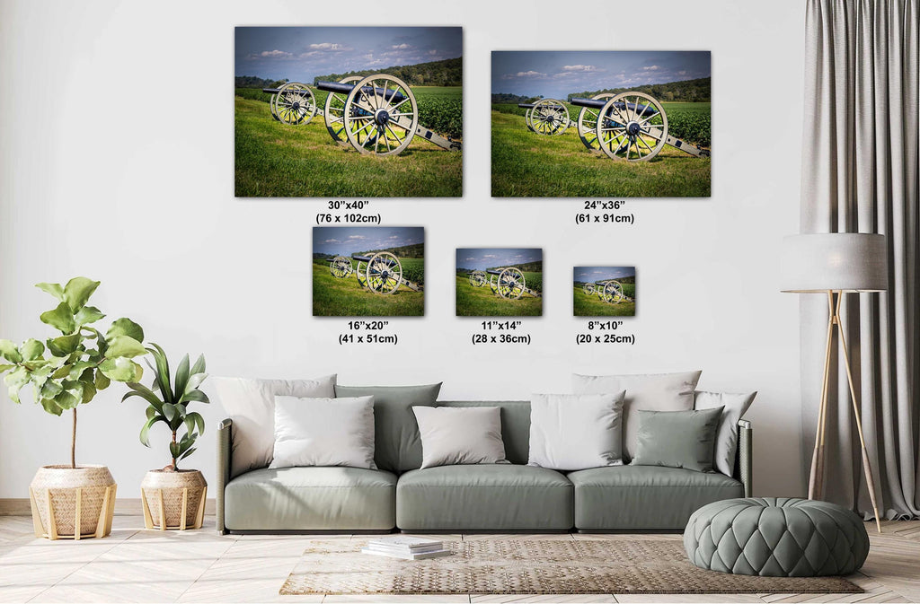 Gettysburg Cannon Print: 19th Century Artillery, National Military Park