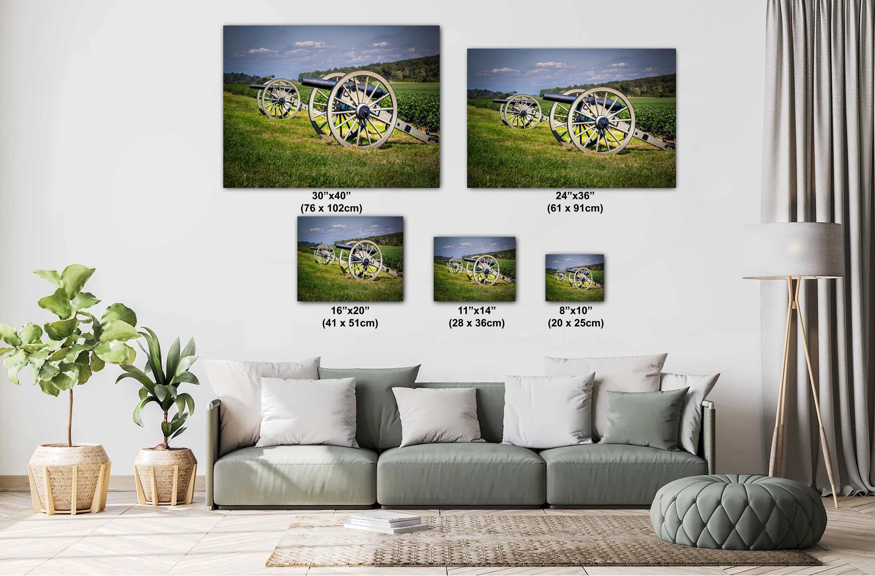 Gettysburg Cannon Print: 19th Century Artillery, National Military Park