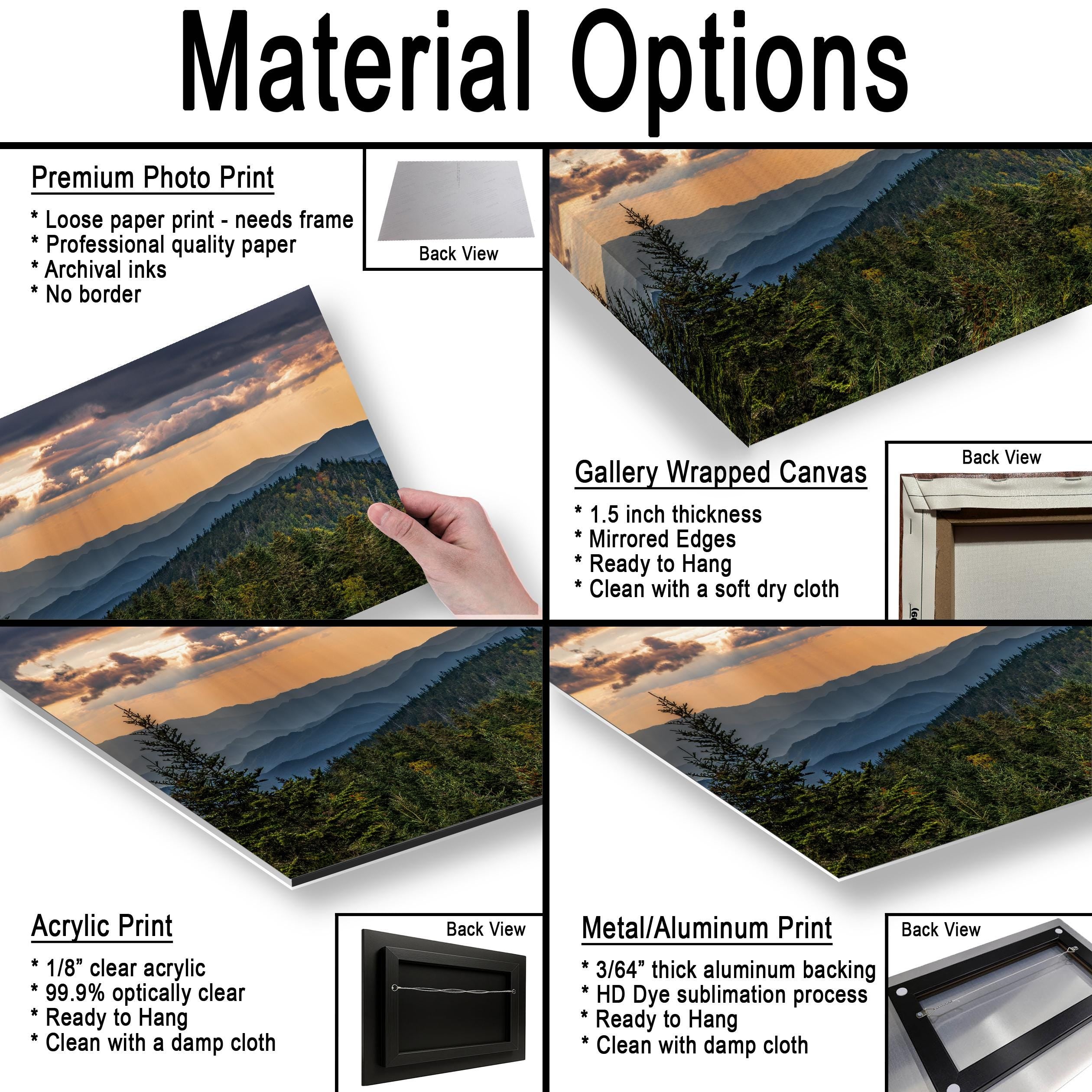 Mountain Sunbeams: Great Smoky Mountains Tennessee Landscape Photo Wall Art