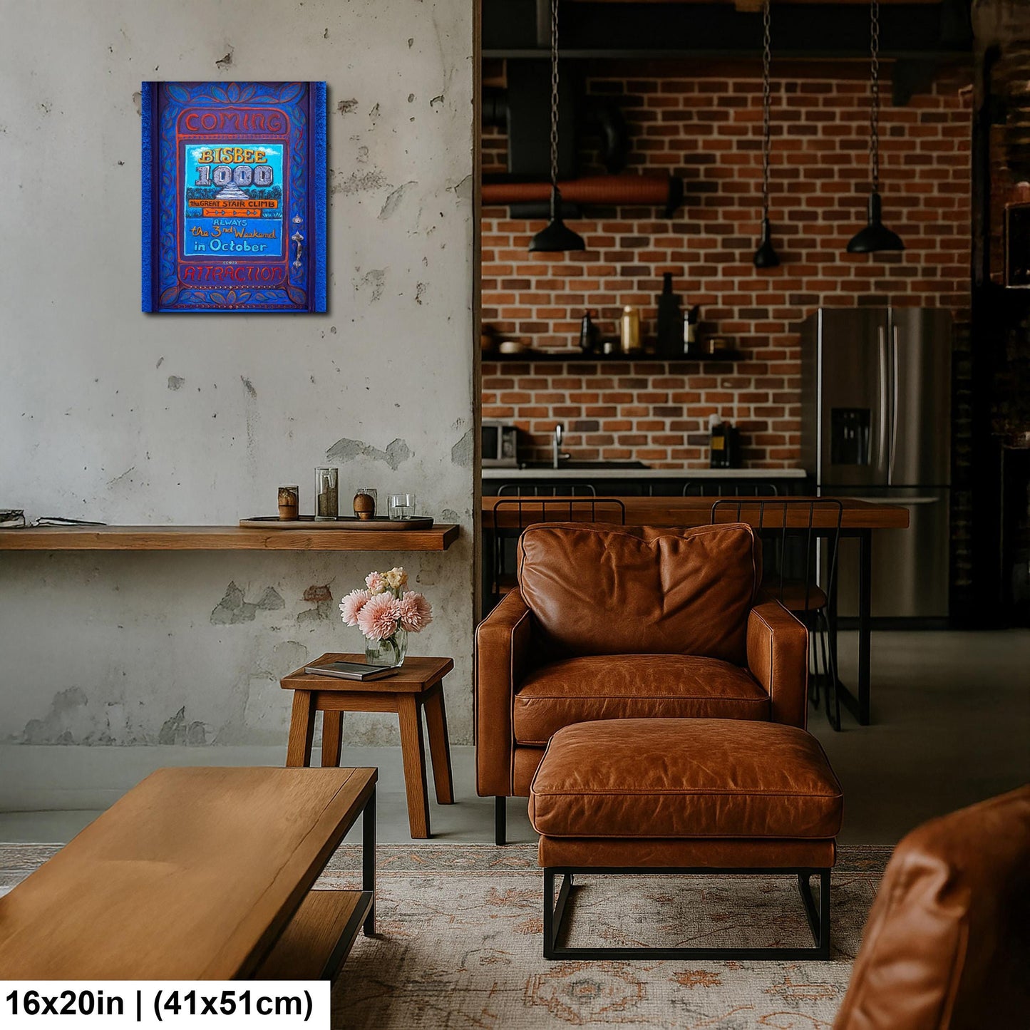 Bisbee Arizona Door Mural Colorful Stair Climb Photography Wall Art