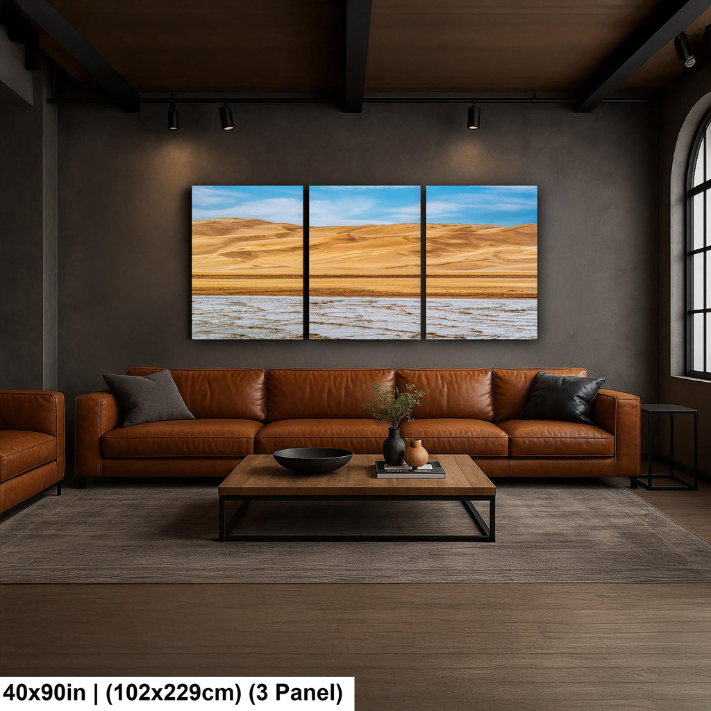 Great Sand Dunes Salt Flats Photography Print, Colorado National Park Desert Landscape, Southwestern Wall Art Decor