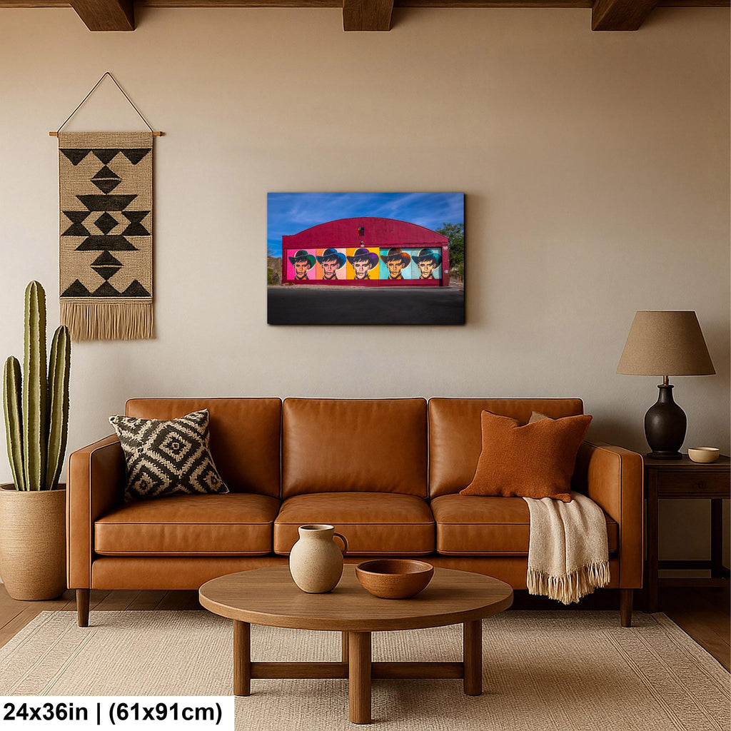 Tucson Mural - Colorful Cowboy Mural, Warhol Style, Photography Print Wall Art