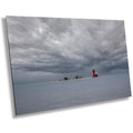 Mackinac Lighthouse: Round Island Light, Michigan Nautical Seascape Wall Art