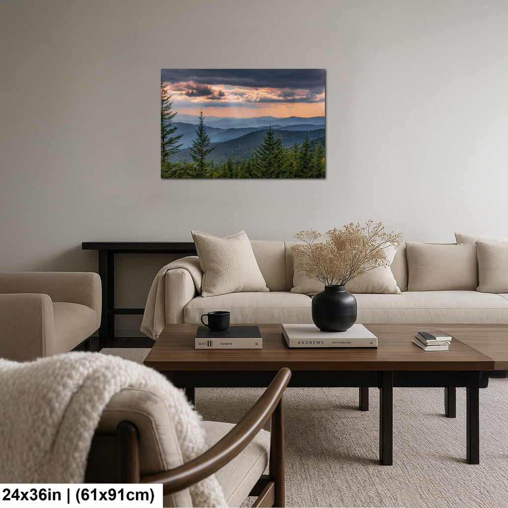 Ridge After Ridge: Great Smoky Mountains Tennessee Landscape Photo Wall Art
