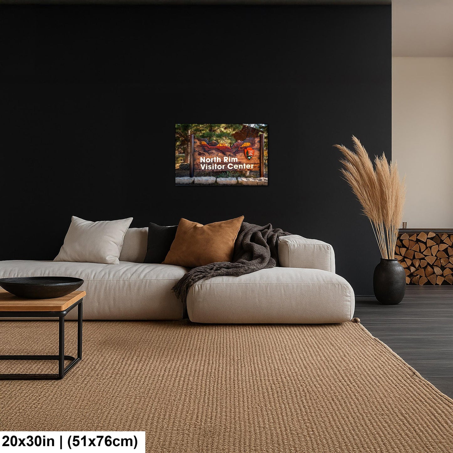 North Rim Visitor Center Sign, Grand Canyon National Park Arizona, Photography Print Wall Art