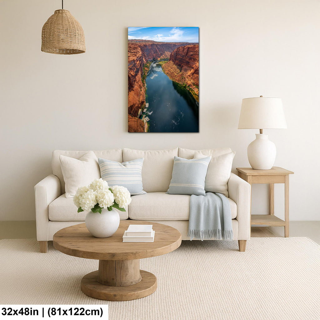 Colorado River Through Glen Canyon Cliffs Page Arizona Photography Print, Southwest Wall Art