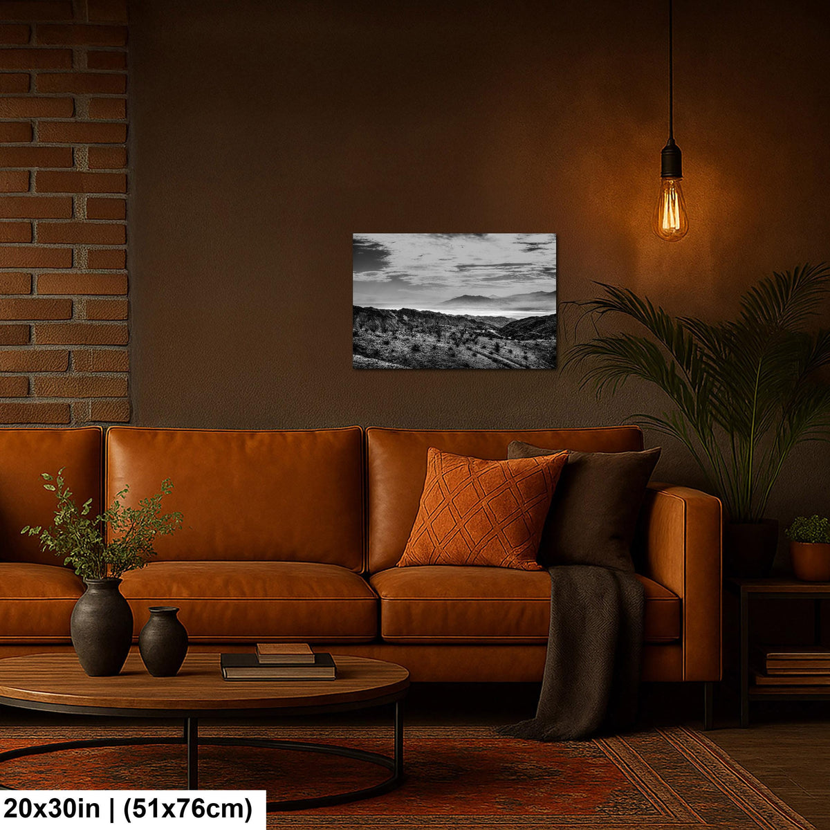 Desert Ridges: Salton Sea Mecca California Black White Photography Wall Art