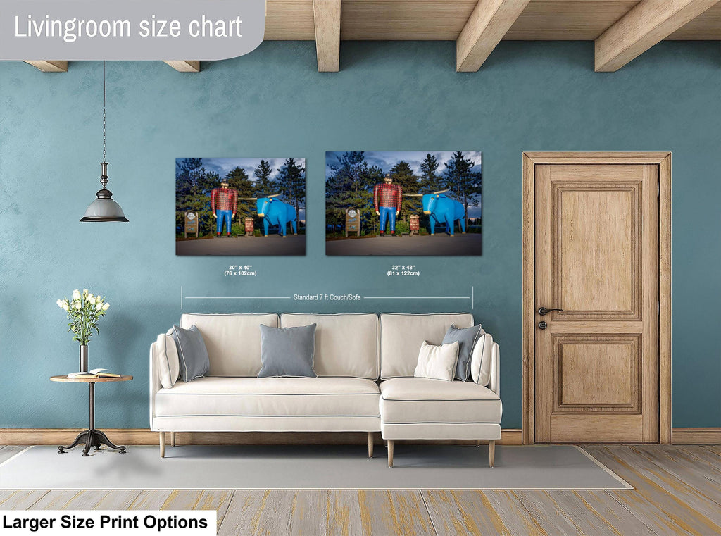 Paul Bunyan & Babe the Blue Ox: Minnesota Roadside Americana Photography Wall Art