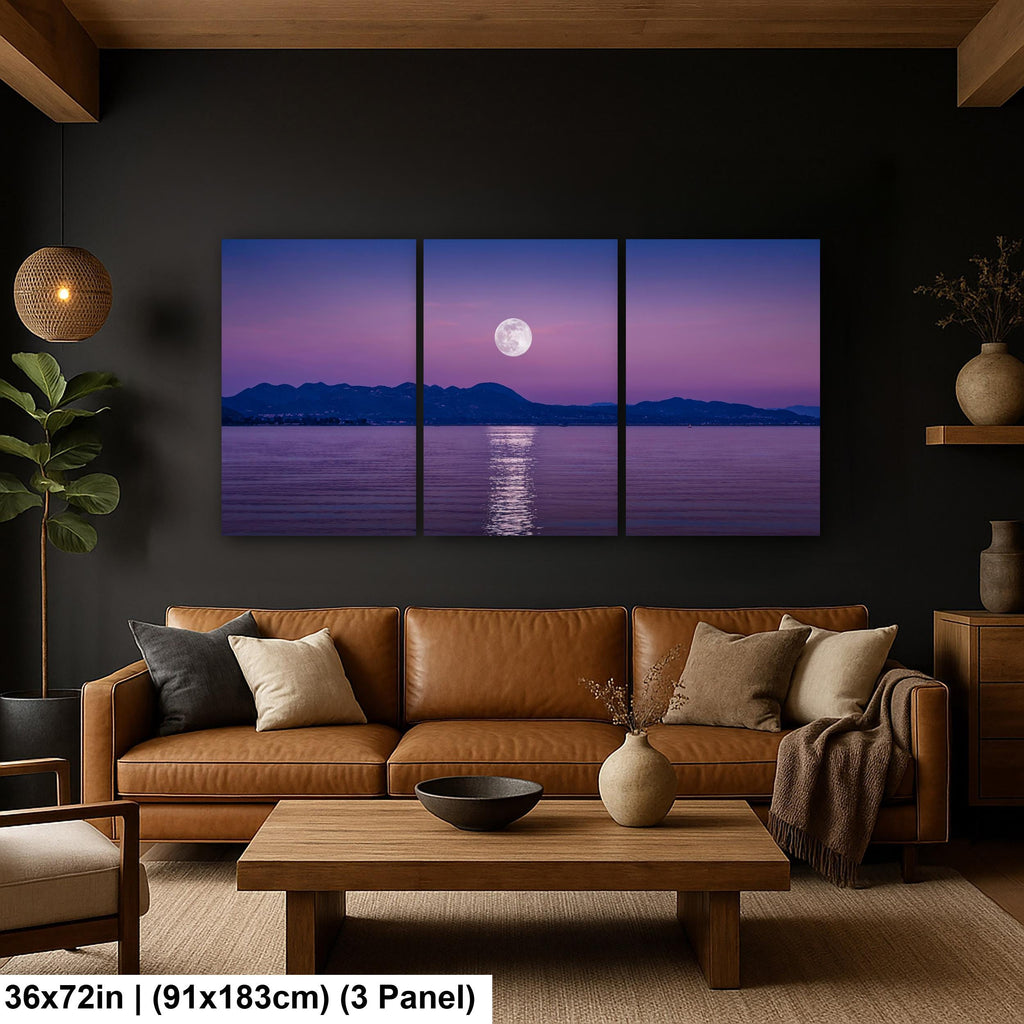 Moonlit Waters: Lake Elsinore California Supermoon Photography Wall Art