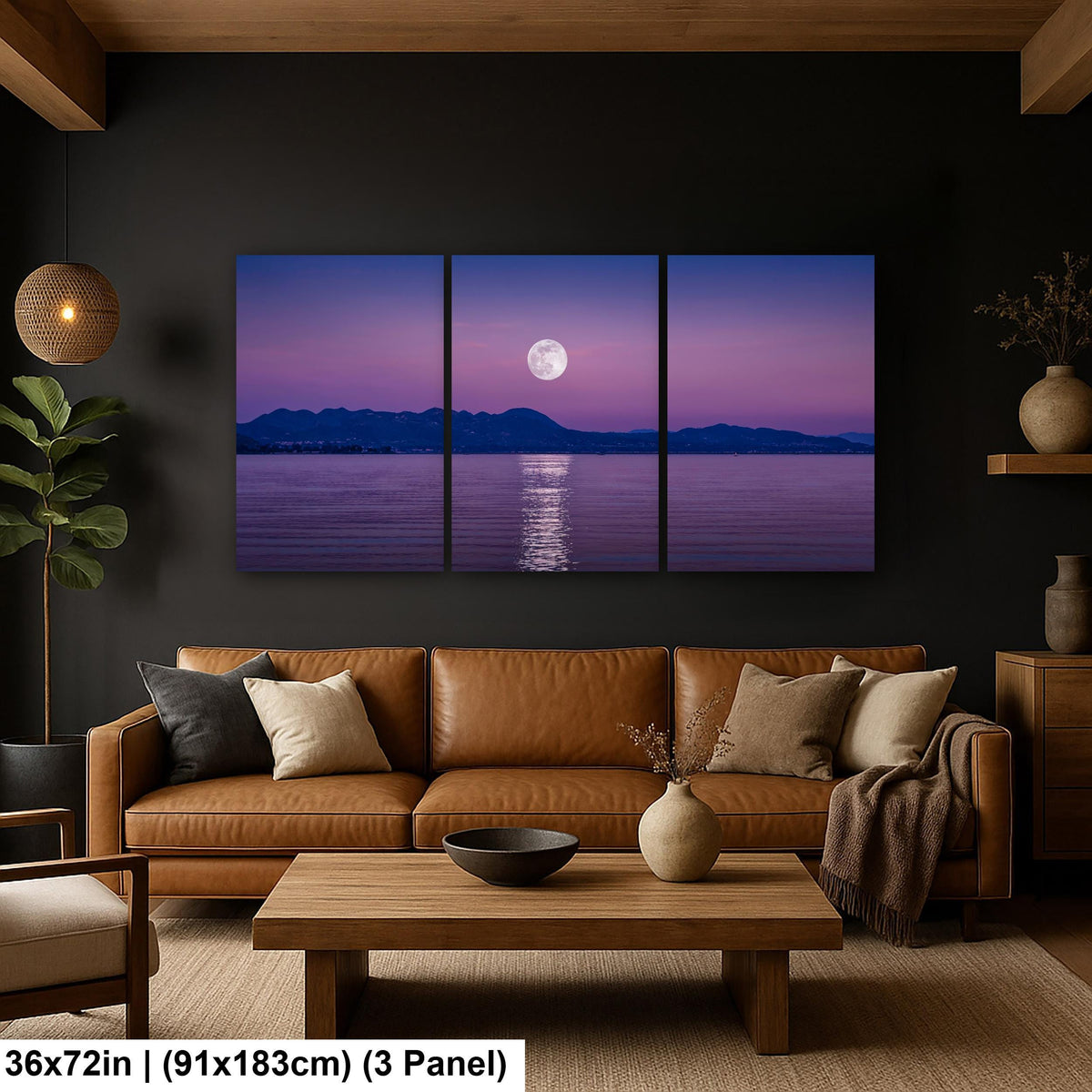 Moonlit Waters: Lake Elsinore California Supermoon Photography Wall Art