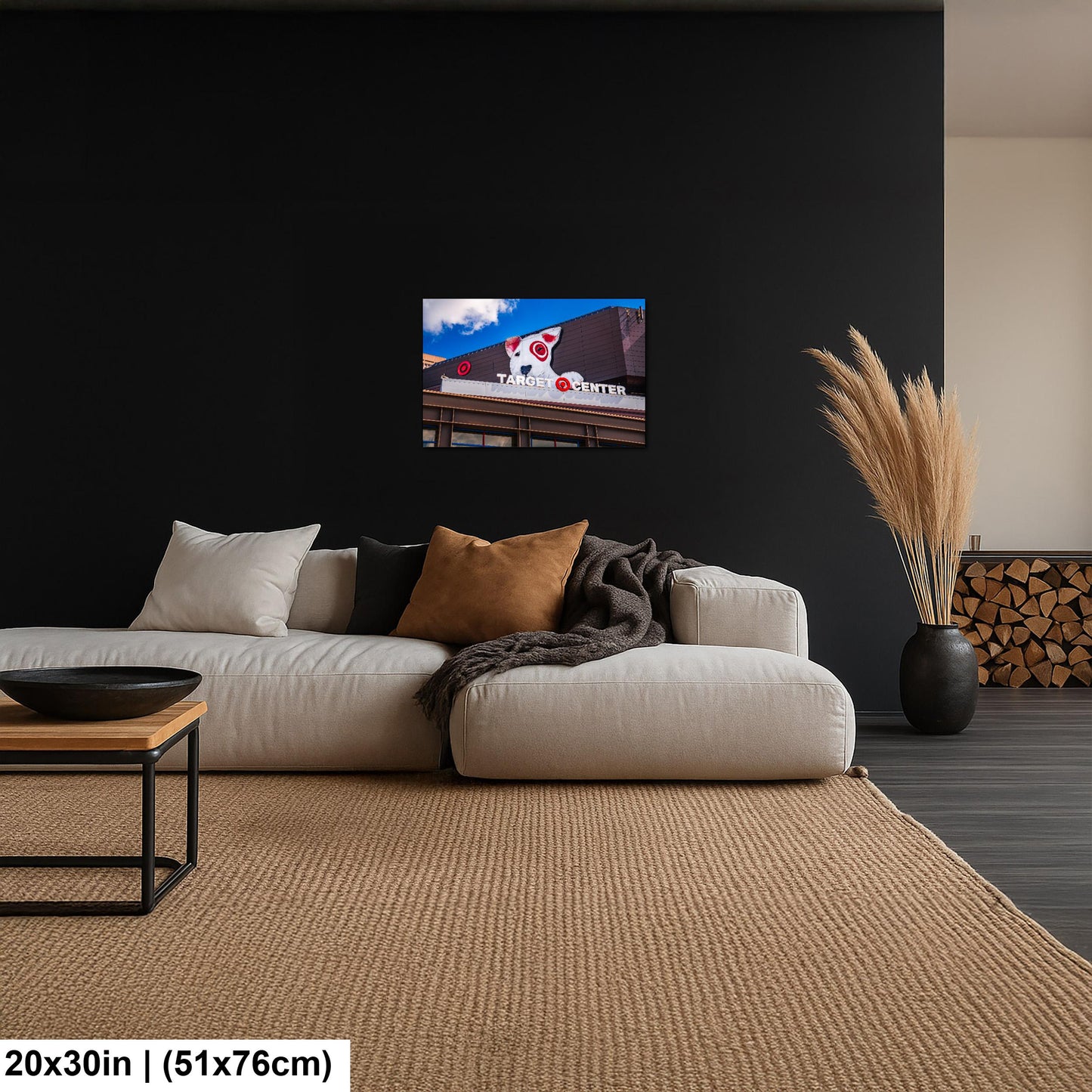 Target Center Bullseye Dog Mural, Minneapolis Minnesota Arena Wall Art, Timberwolves Lynx Basketball Photography Print