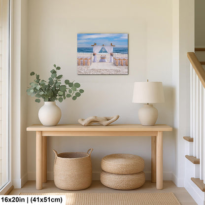 Beach Wedding Ceremony Setup, Gulf Shores Alabama, Photography Print Wall Art