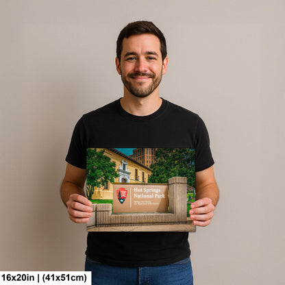 Hot Springs National Park Sign Photo Print, Arkansas Wall Art