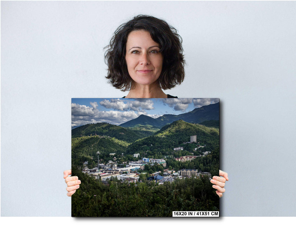 Gatlinburg TN Scenic Mountain Overlook Photography Print Canvas Metal Aluminum Wall Art Landscape Home Office Decor